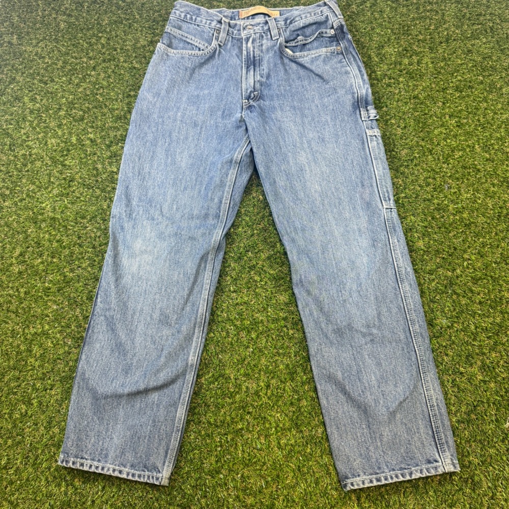 Levis 550 Relaxed Fit Carpenter Jeans Mens 32x30 Medium Wash Blue Utility Denim